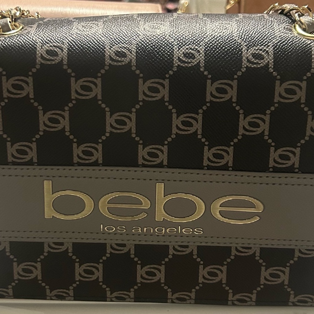 Bebe Black and Gray Crossbody Bag